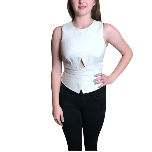 BCBG MaxAzria, crossover peplum top, Elley - Picture 1 of 9